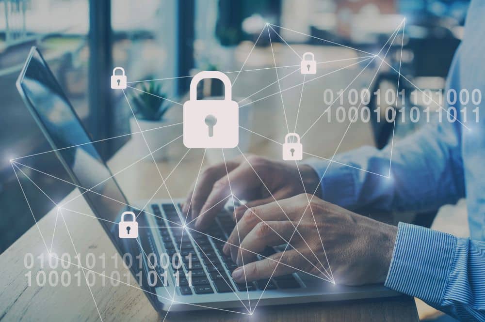 Computer Security data security protection concept