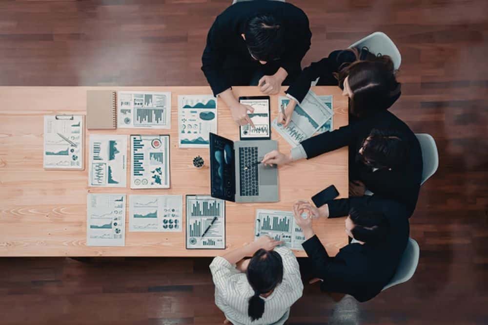 Employees working