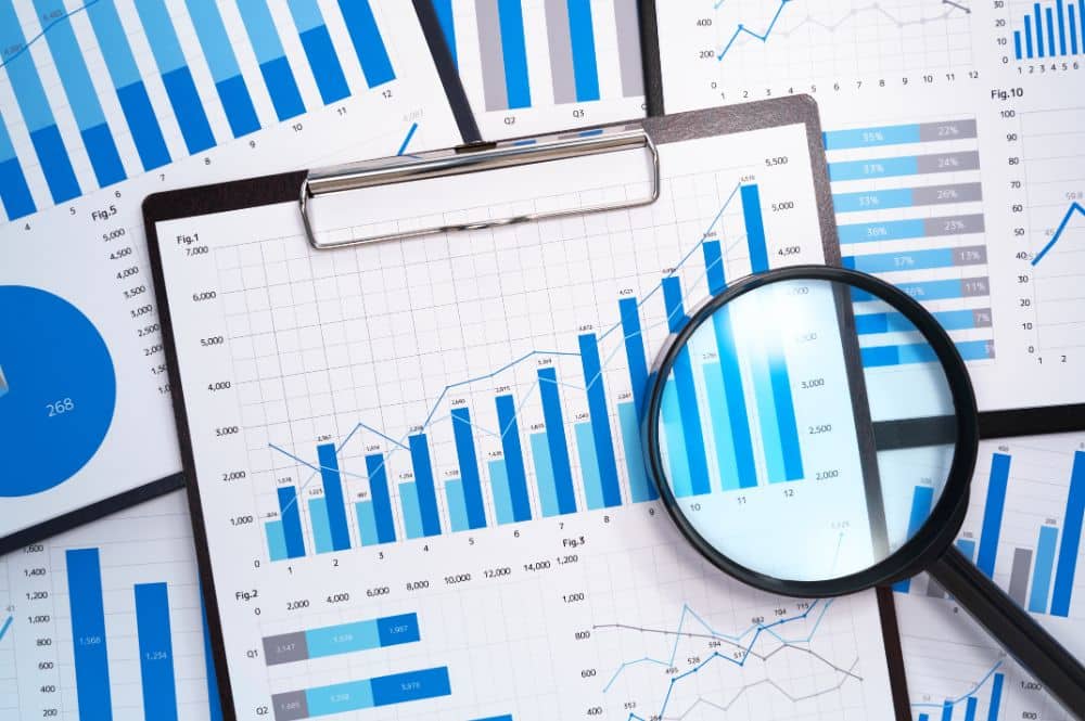 People analyzing statistics data