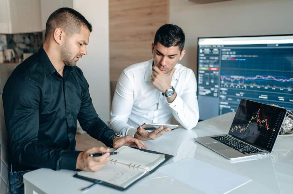 Two businessmen outdoor